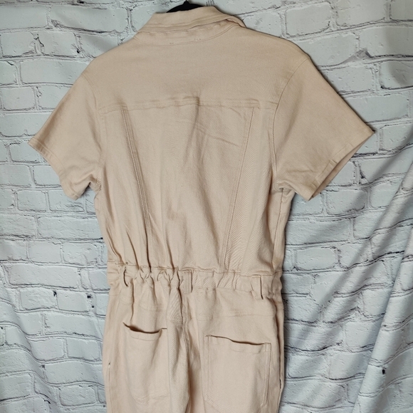 Heatherly Piper Coverall Crop Jumpsuit Putty Short Sleeve NEW Size Small - Picture 9 of 10